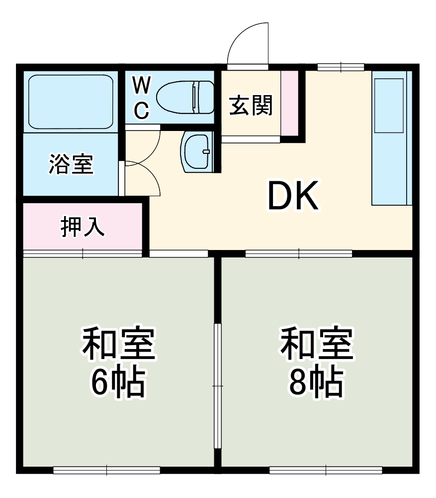 本町マンションの間取り