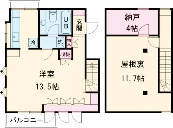 ヒルサイドハウスの間取り