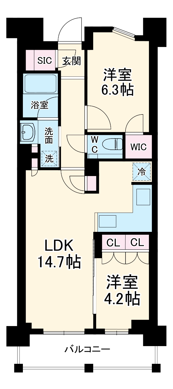 プレディアコート鷺沼の間取り