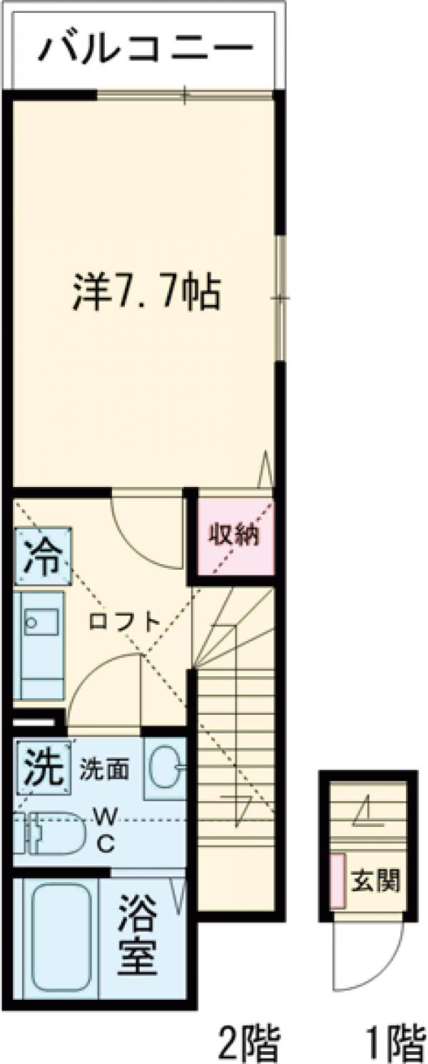 ナズ石神井公園レジデンス・214号室の間取り