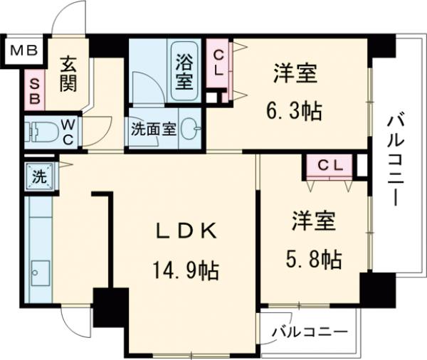ユニーブル武蔵小金井クインテットの間取り