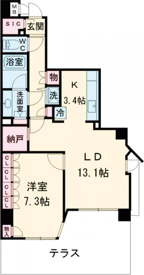 ガーデンズ国立東館の間取り