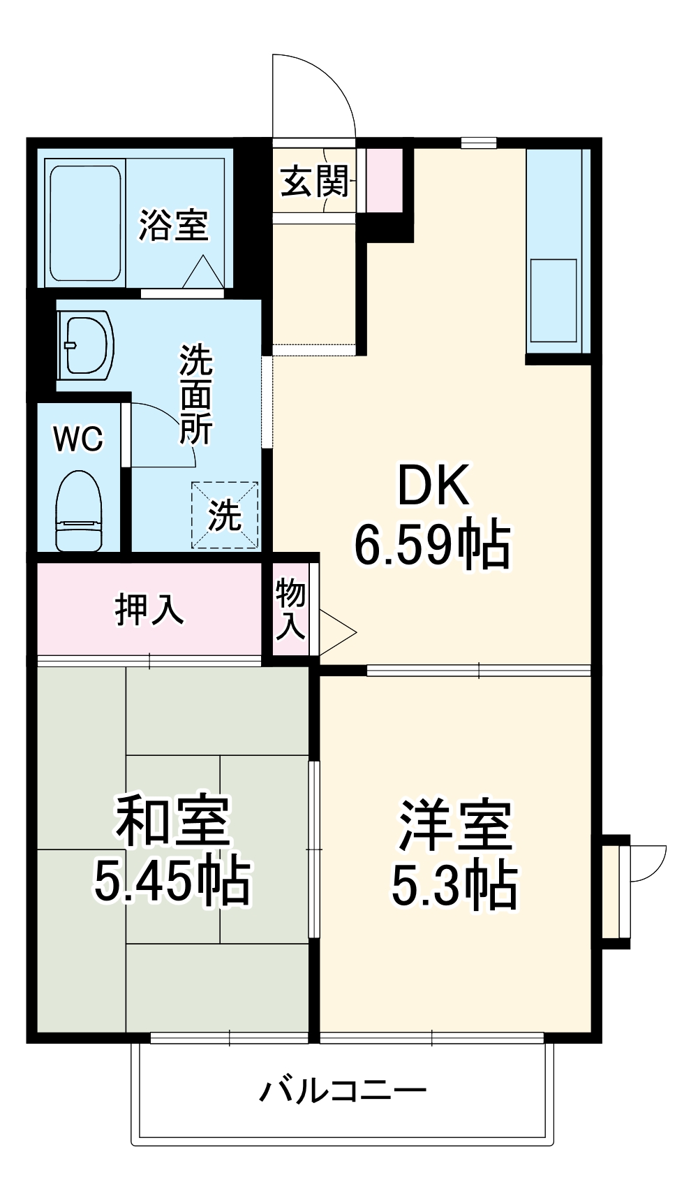 グランメール Bの間取り