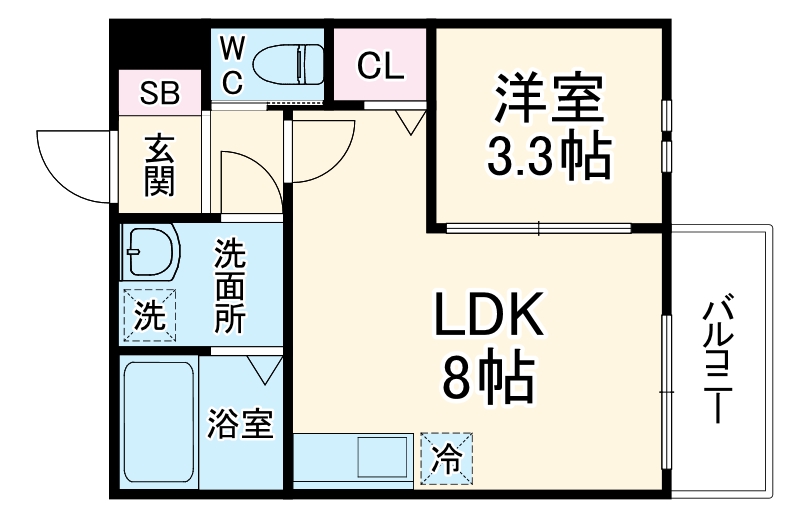 REGIES姫島Ⅰの間取り