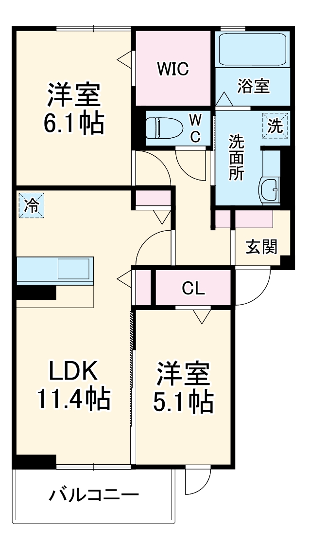 セレスティア江向の間取り