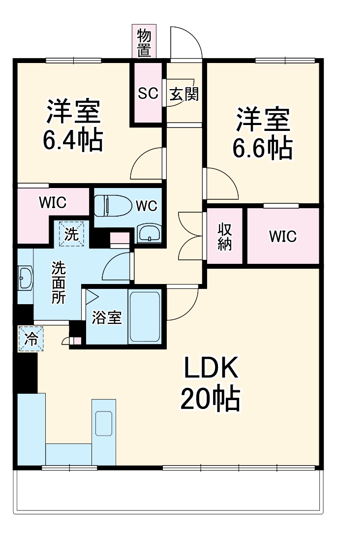 ライオンズ四日市セントマークスの間取り