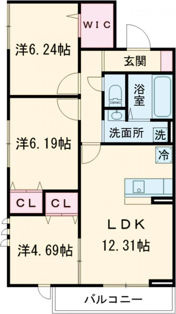 メゾンボヌールの間取り