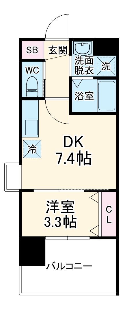 ビガーポリス486与力町公園Ⅱの間取り