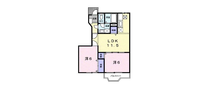 カーサグランビューAの間取り