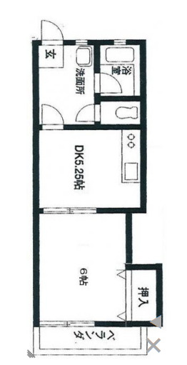 キャッスルマキ1号棟の間取り