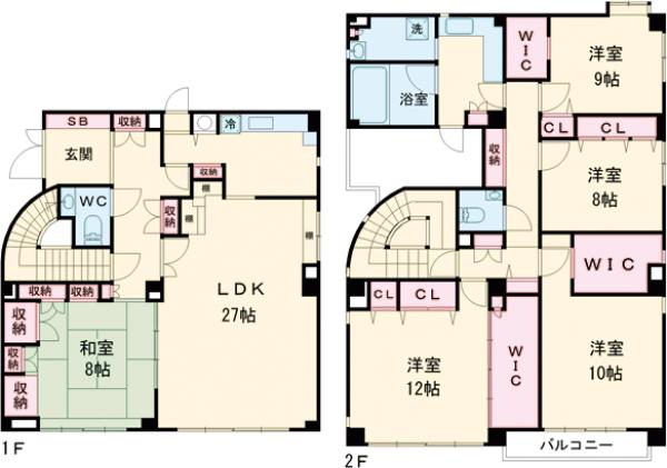 五本木3丁目テラスハウスの間取り