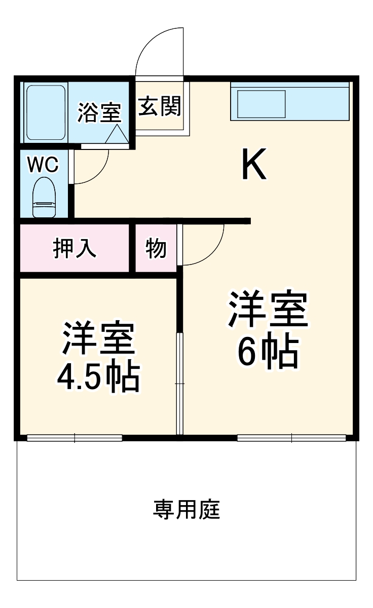 コーポ江島の間取り