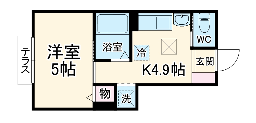 コーポ　AKAYAMA・102号室の間取り