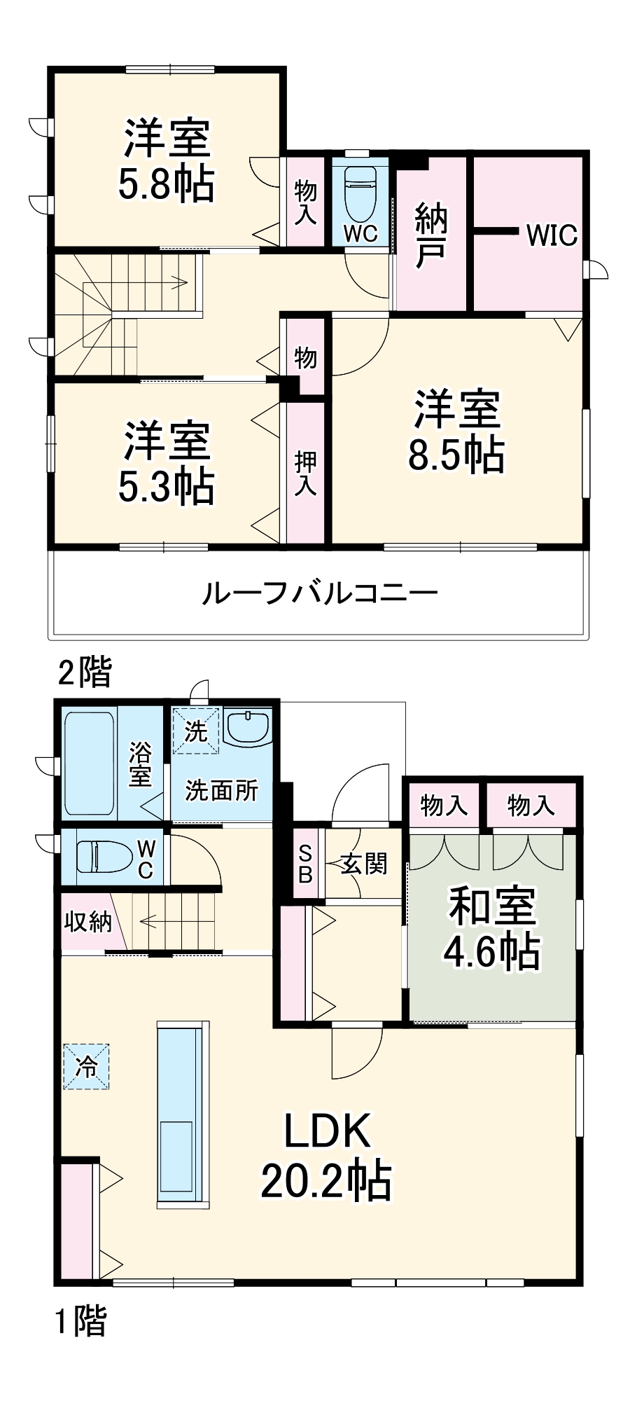 原町字峯畑戸建の間取り