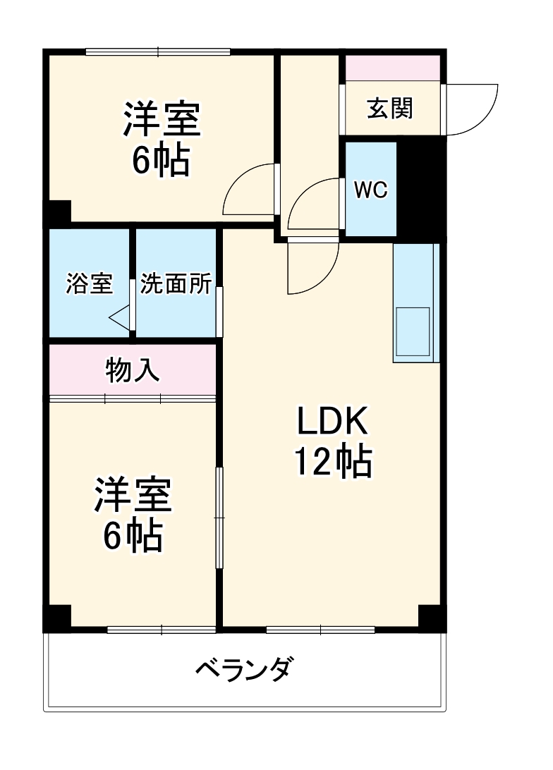 サンハイツ極楽の間取り