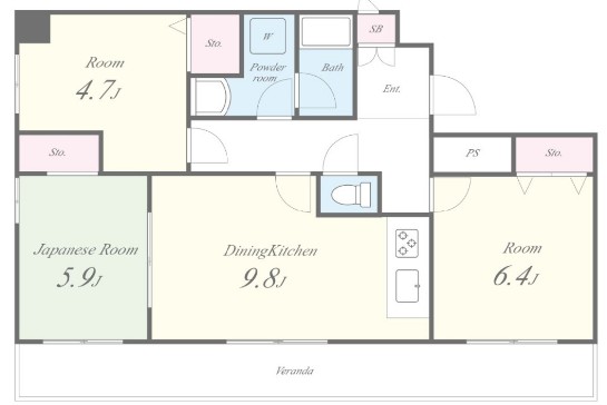 シティハウス柏の間取り