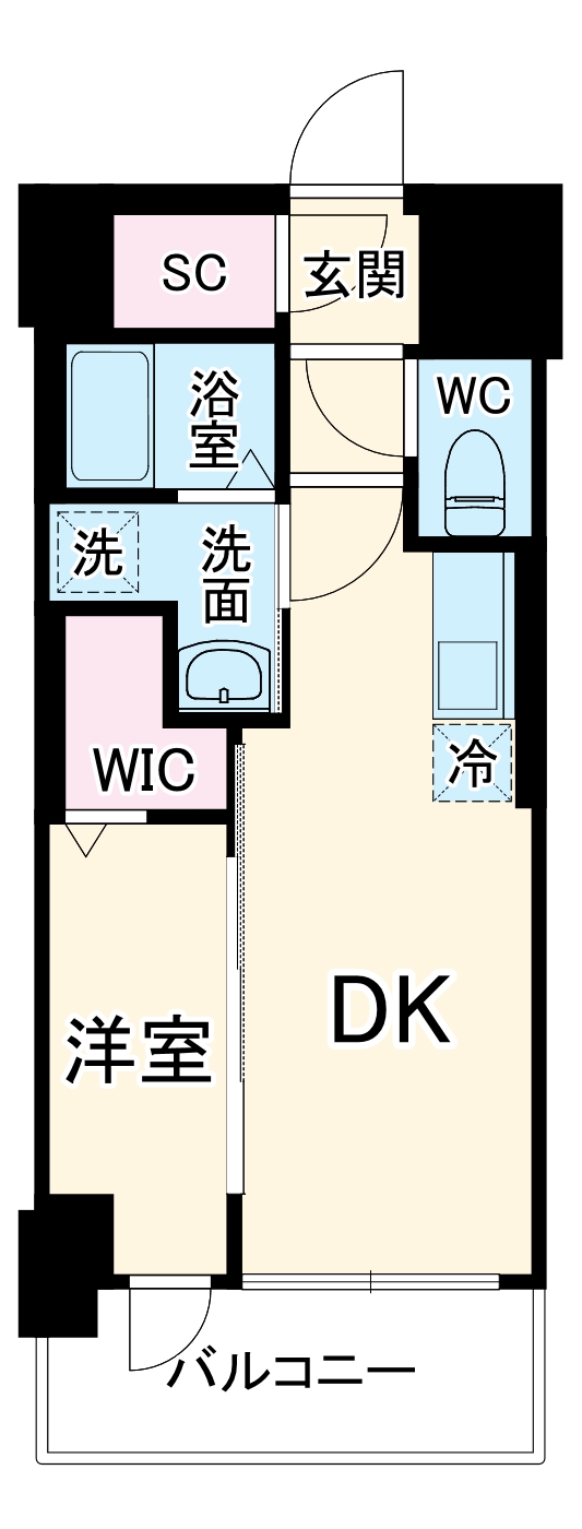 エステムコート大阪グラビティの間取り
