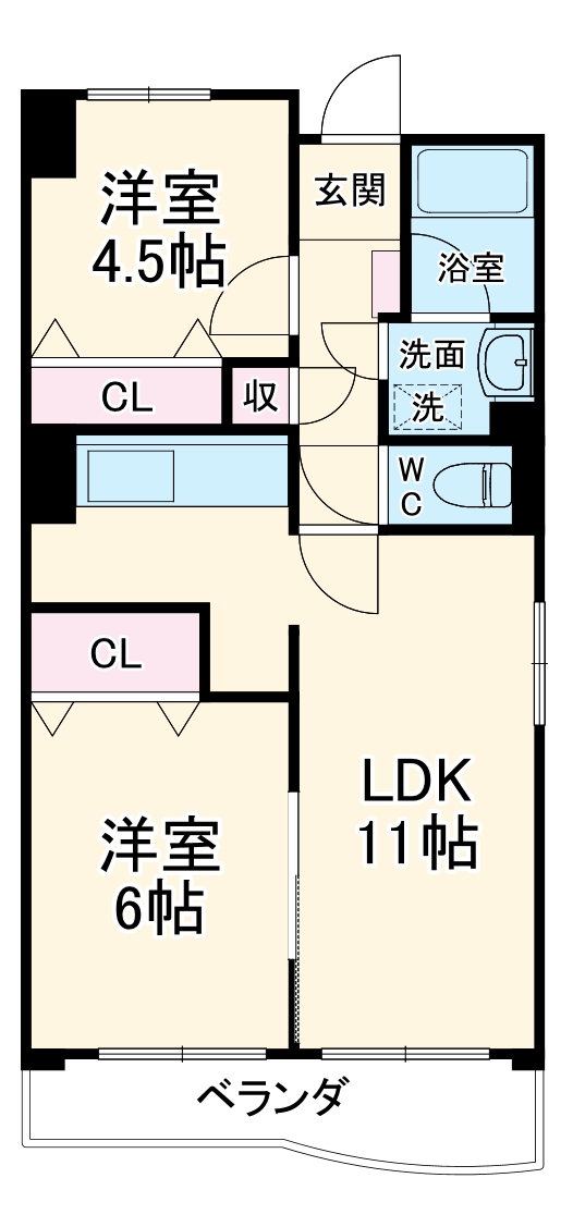 Crea名駅南の間取り