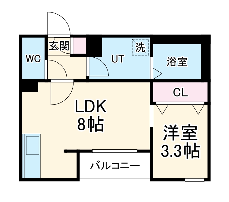 メイクスR道徳公園Ⅲの間取り