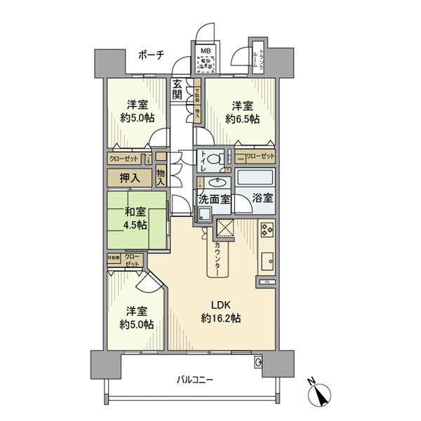 バンベール四日市かわらまちの間取り