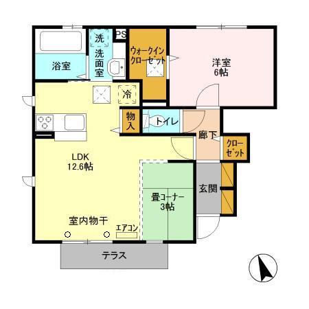 ソレイユBの間取り