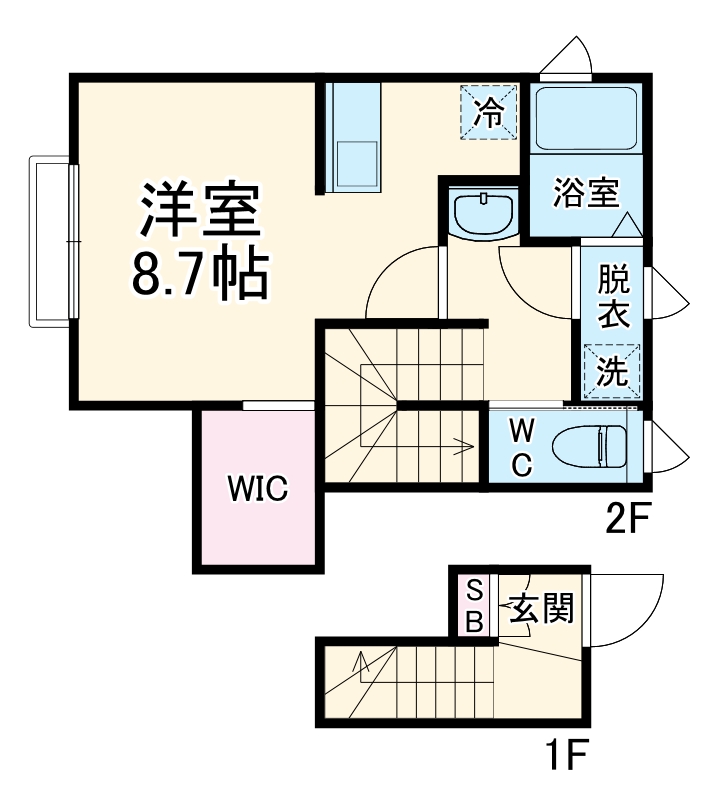 Ｓａｋａｓａｉ　Ｇｒｅｅｎ　Ｈｏｕｓｅ・201号室の間取り