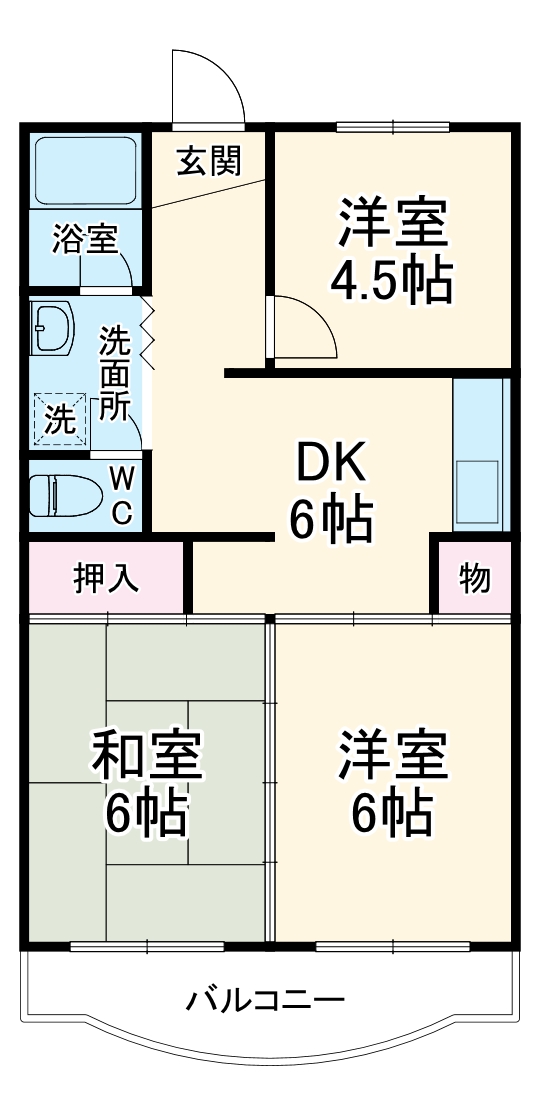 メゾンあすなろの間取り