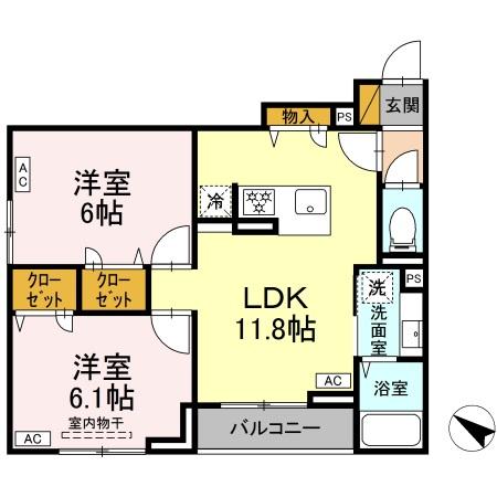 D-ROOM新宿ⅠーAの間取り