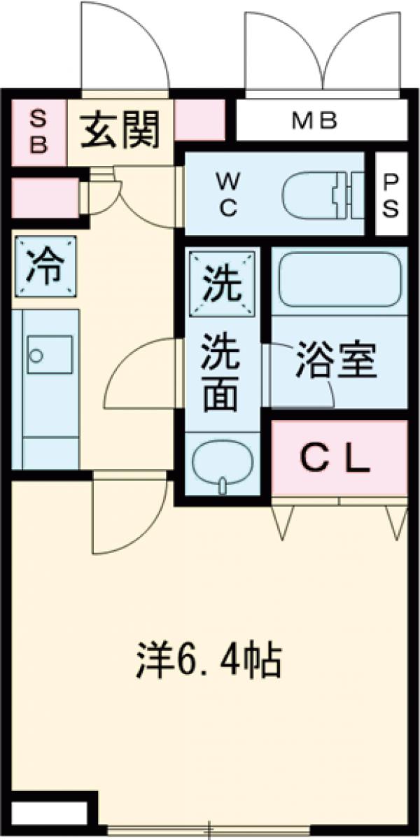 コンポジット渋谷本町・206号室の間取り