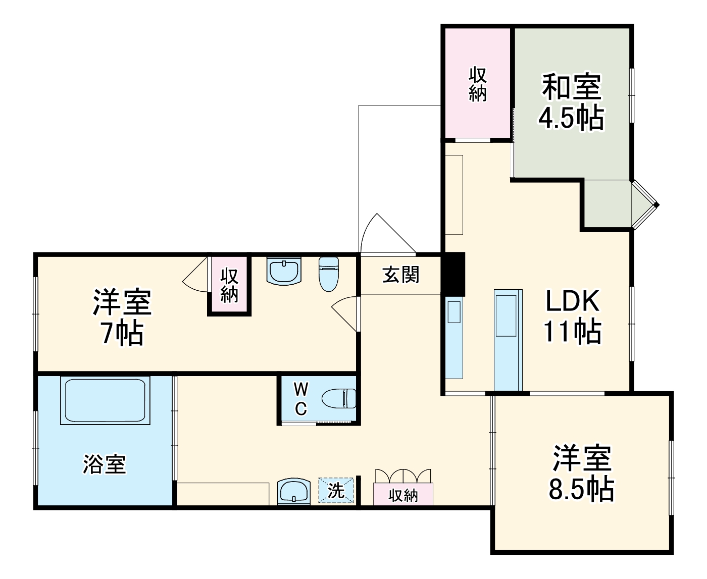 ブランニュー鶴巻の間取り