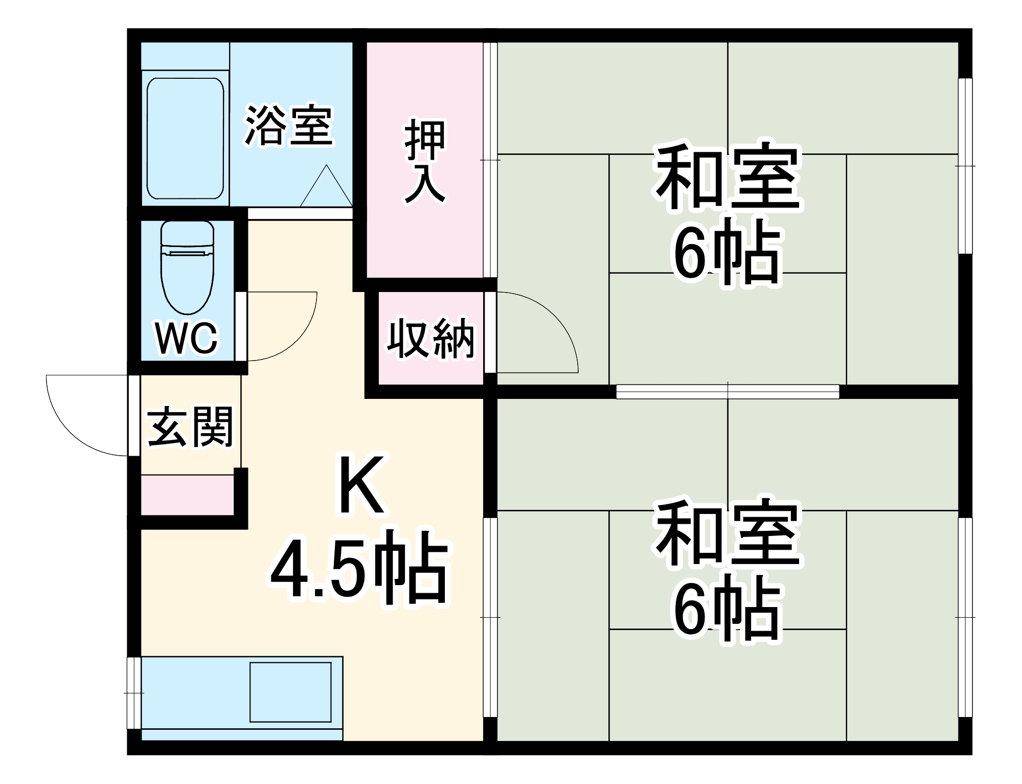 中の塚ハイツの間取り