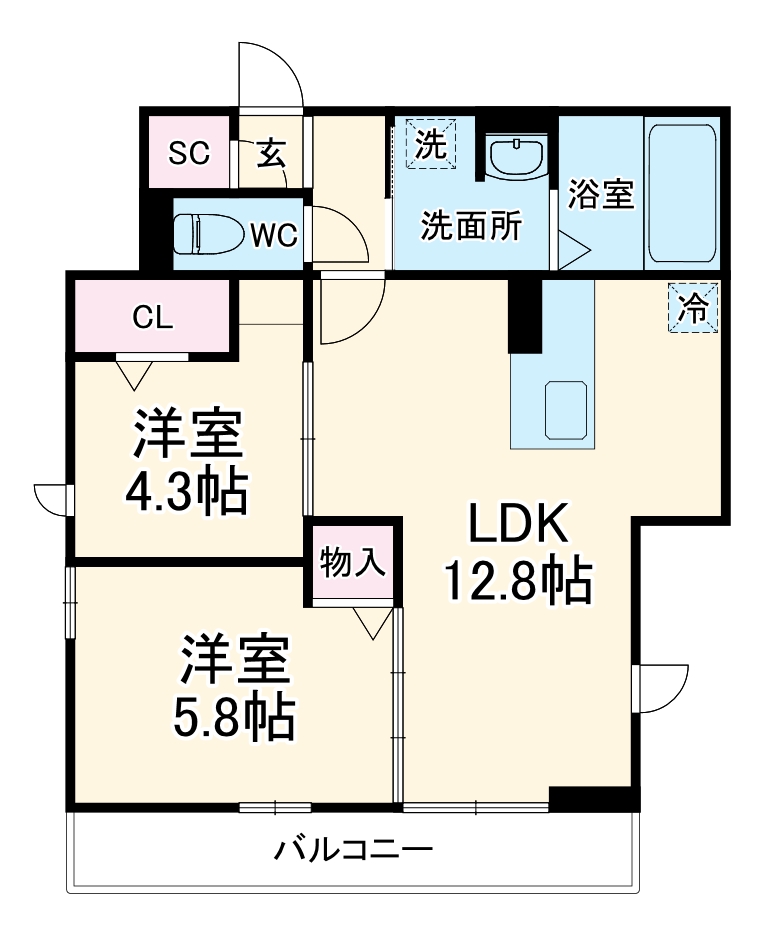 フレアブラーブの間取り