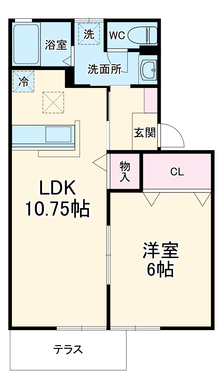 ロイヤルタウン蓬沢 ABCDの間取り