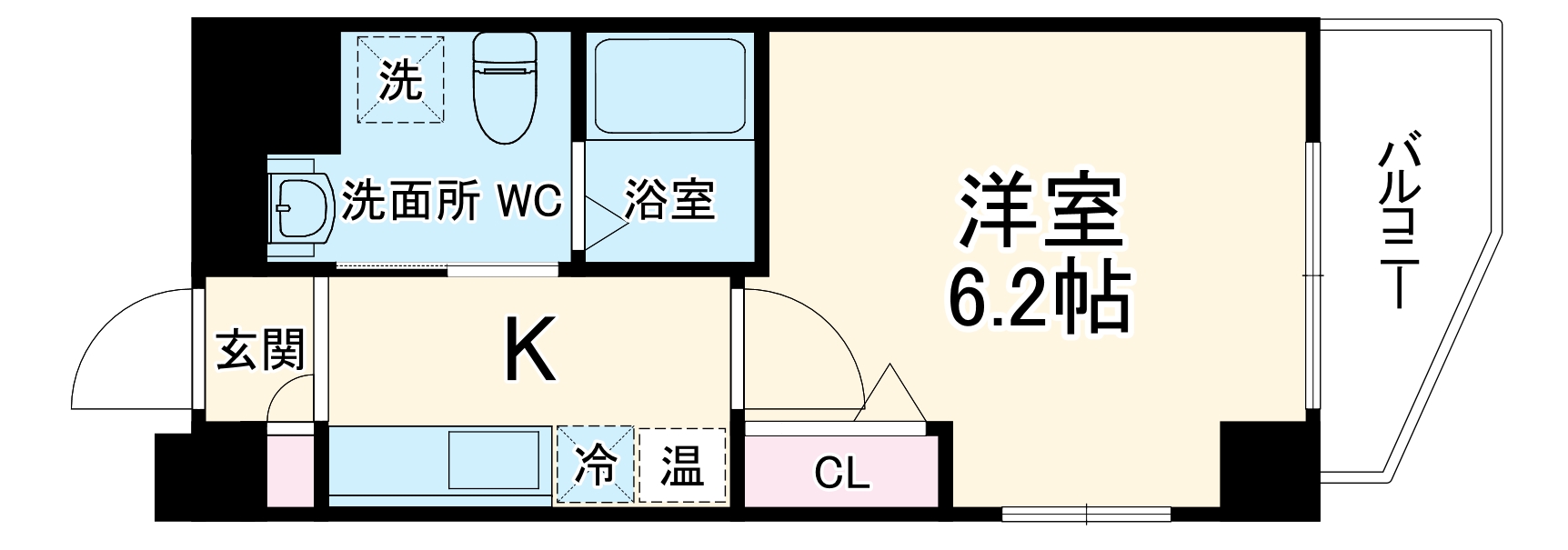 エイペックス京町堀Ⅱの間取り