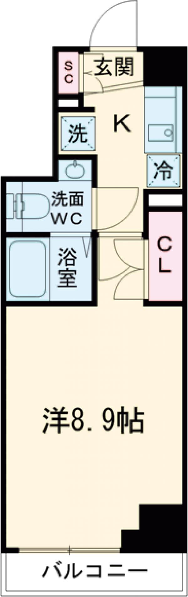 八広の完工年月(2024年8月)築の賃貸マンションの間取り