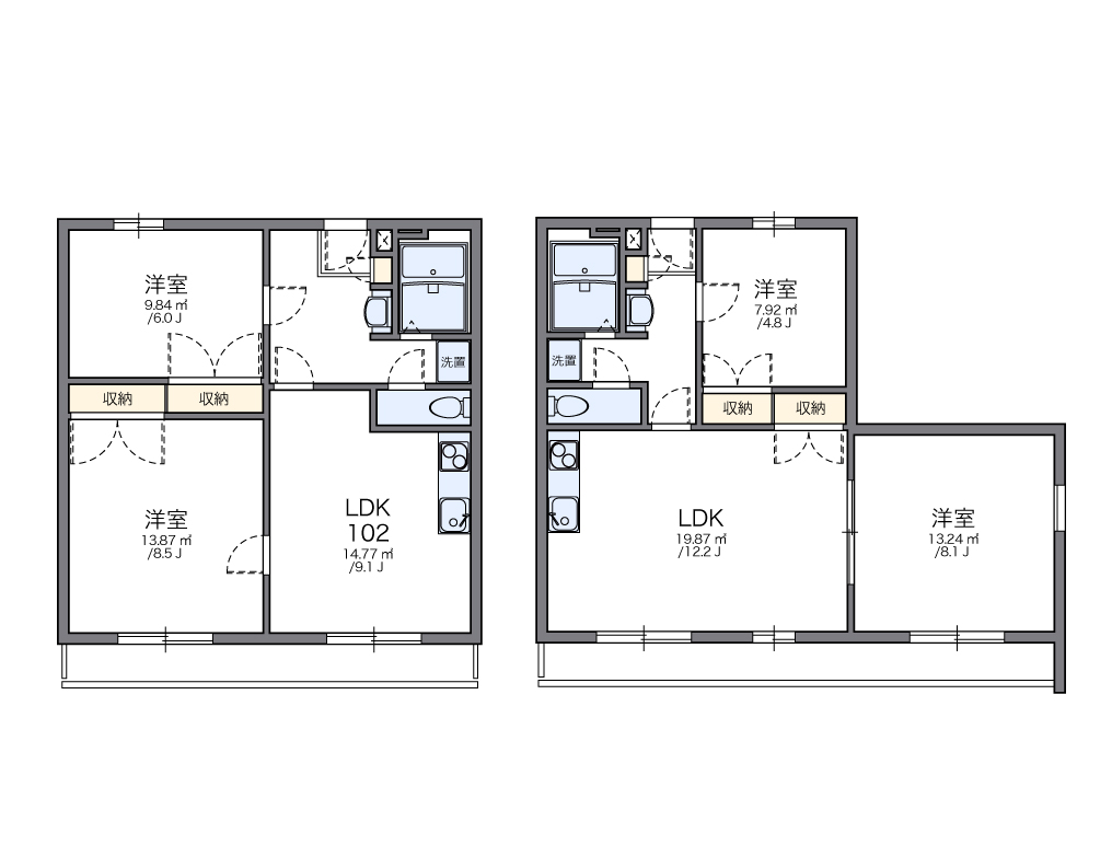 レオパレス中井町3の間取り