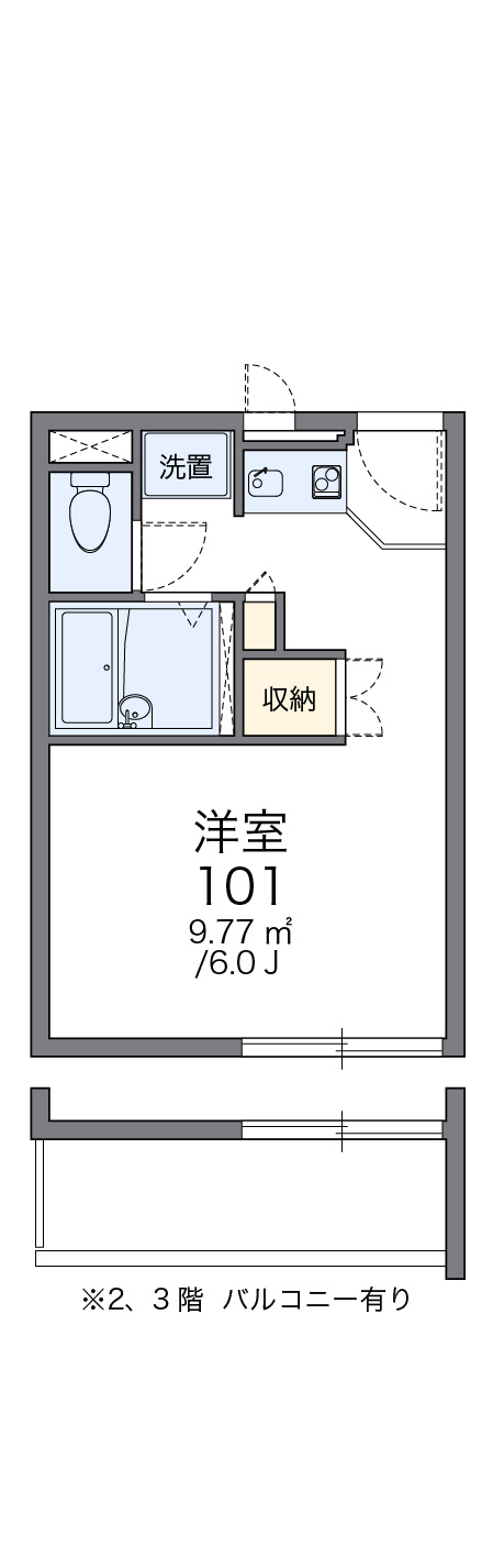 レオパレスヴァンの間取り