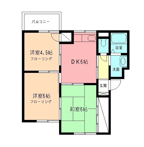 ハイムサエグサ Dの間取り