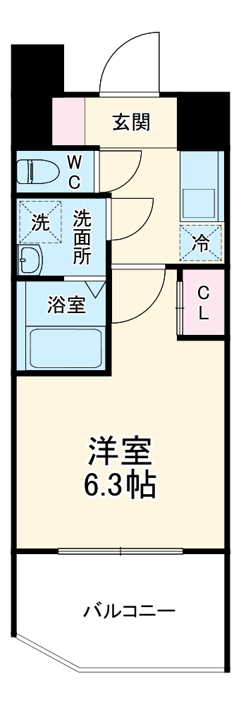 玉川の完工年月(2024年9月)築の賃貸マンションの間取り