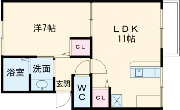 ハイツトクベの間取り