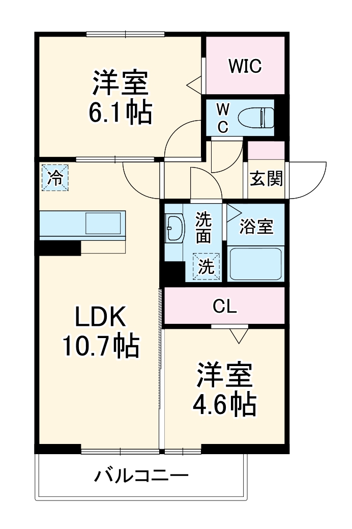 グランディールKAWAGUCHIの間取り