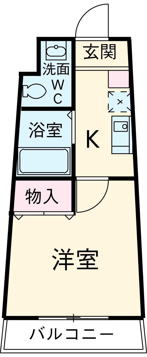 セラヴィ坂崎・807号室の間取り