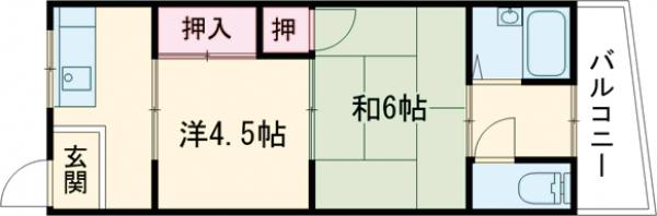 やよい荘の間取り