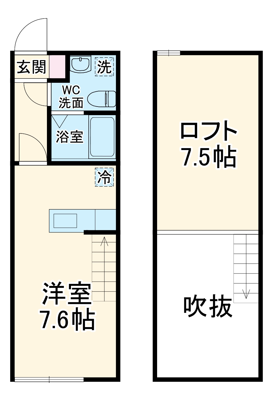 アザーレ・ディオン読売ランド前の間取り