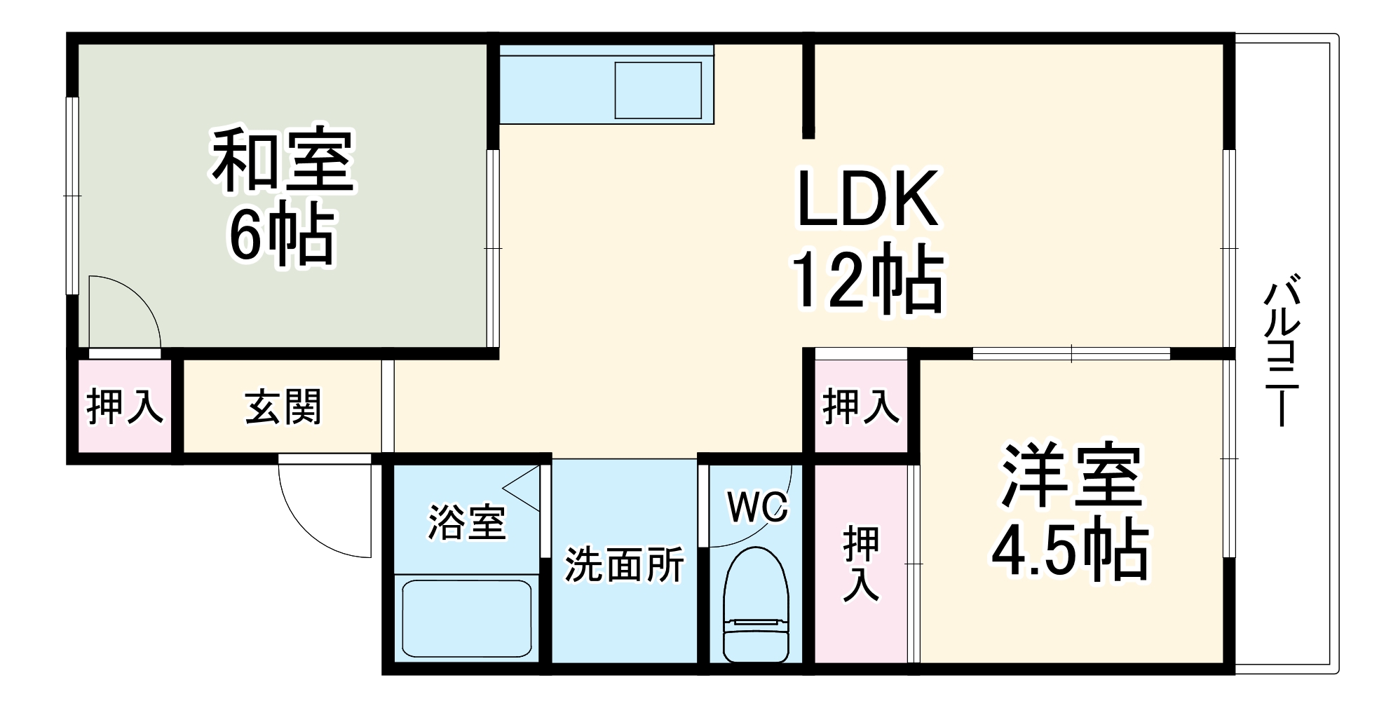 らぽーる鈴A棟の間取り