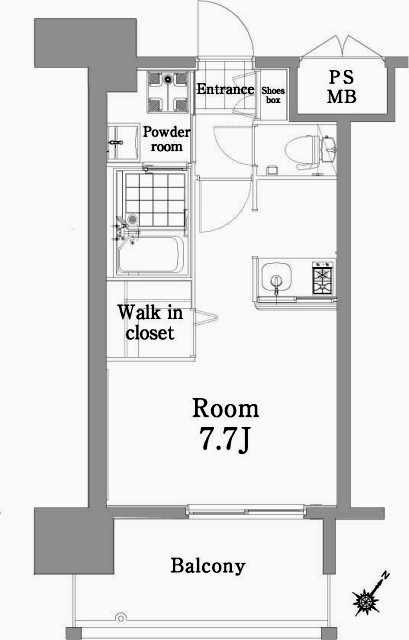 エンクレスト天神SIDEの間取り