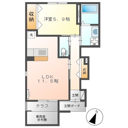 トモニー茜台 花の間取り