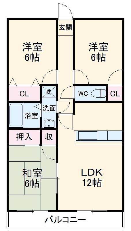 レジデンスさつきⅠの間取り
