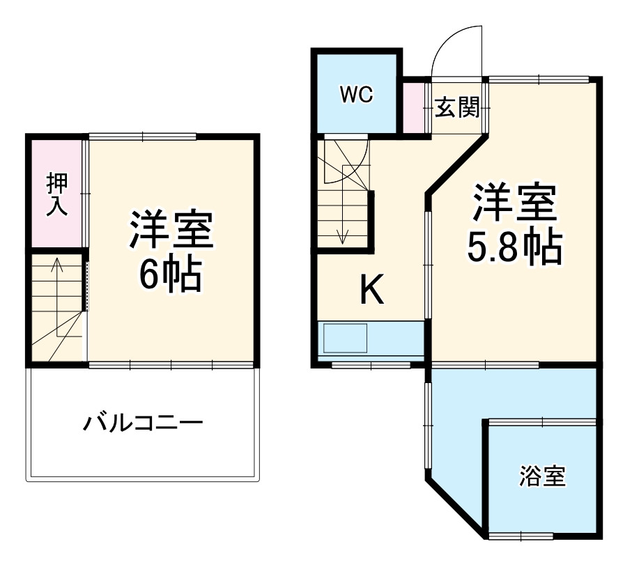八千代台北16丁目連棟の間取り