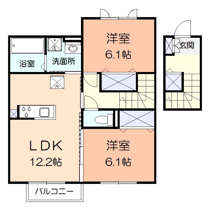 スプリーム西湘の間取り